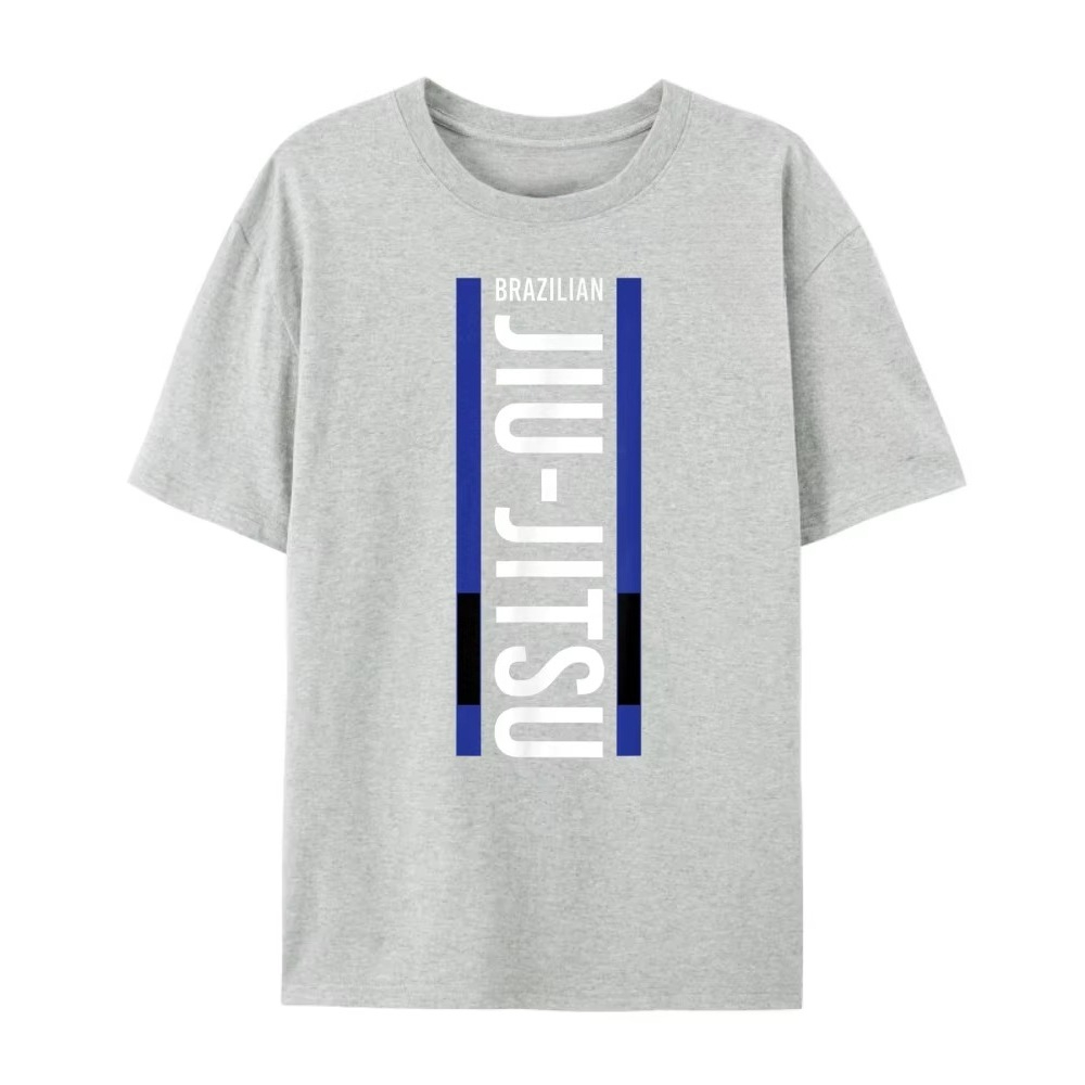 T-shirt blanc pour homme avec impression Jiu Jitsu Ceinture Bleue BJJ MMA Cage Fighter, T-shirt graphique confortable pour homme