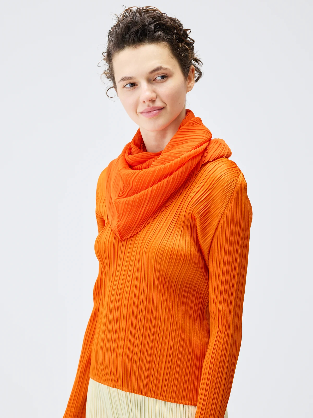 Écharpe plissée colorée Miyake pour femmes, châle