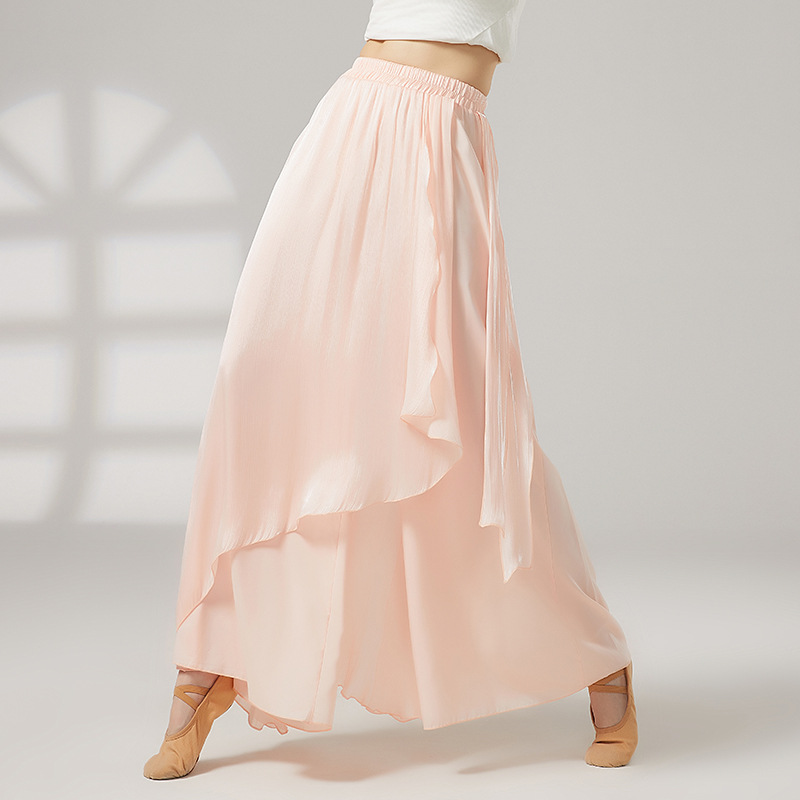 Vêtements d'entraînement de danse classique pour femmes, pantalons à jambes larges coulants, Costumes de danse pour filles adultes, pantalons longs de danse moderne