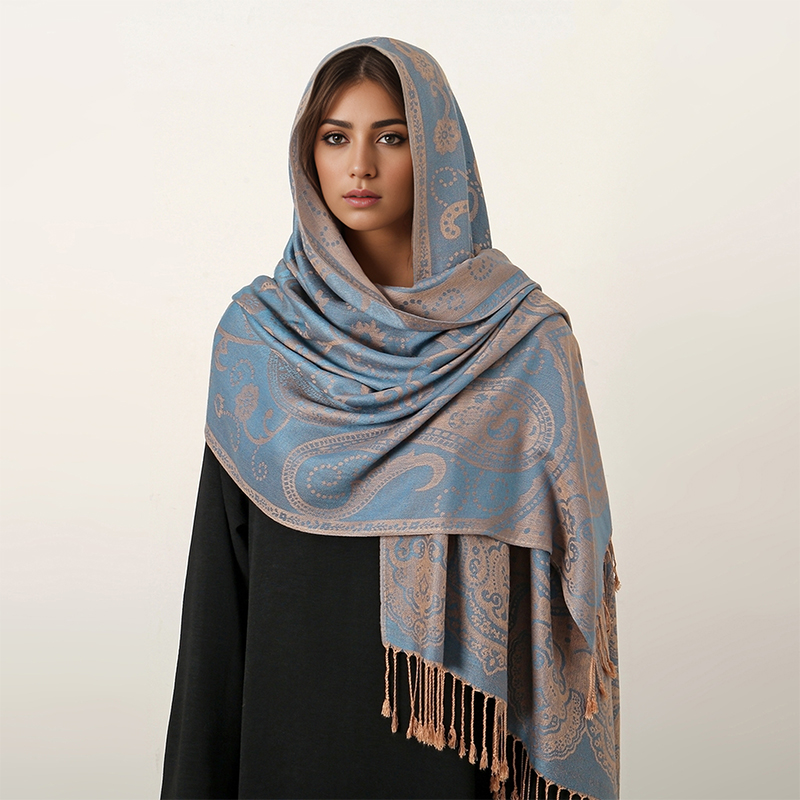 Pashmina hiver Hijab écharpe longue musulmane cachemire châle femme Foulard doux Turban bandeau pour femmes bandeau marque de luxe