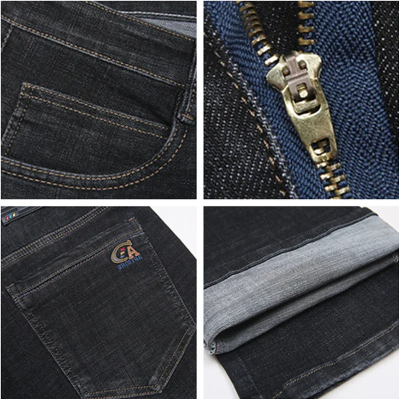 Jean Extra Long 117CM de haut pour hommes, 195CM, grande taille 42 44 46, classique, surdimensionné, épais, extensible, pantalon Slim en Denim, automne
