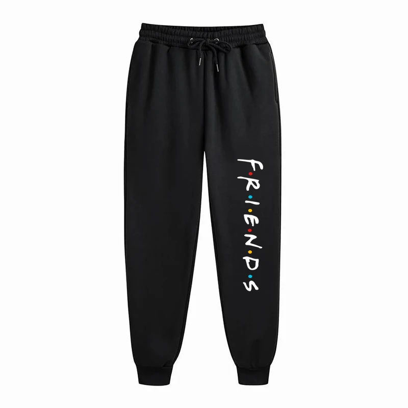 Femmes décontracté ample pantalons longs en plein air mode amis lettre imprimé pantalon printemps automne hiver polaire sport pantalons de survêtement
