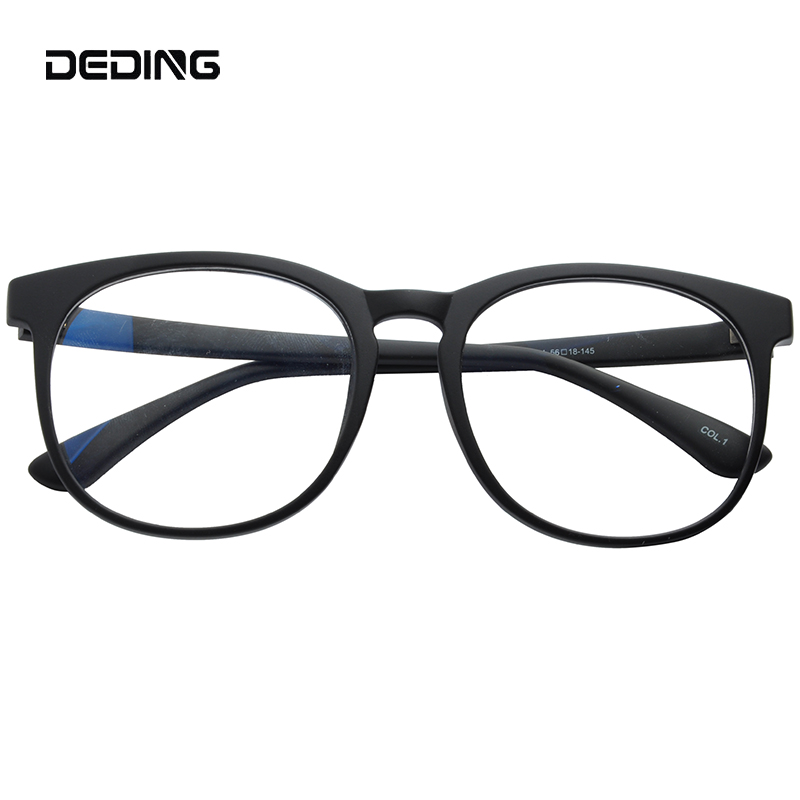 Lunettes rétro rondes et larges, monture complète surdimensionnée, verres transparents, pour hommes et femmes