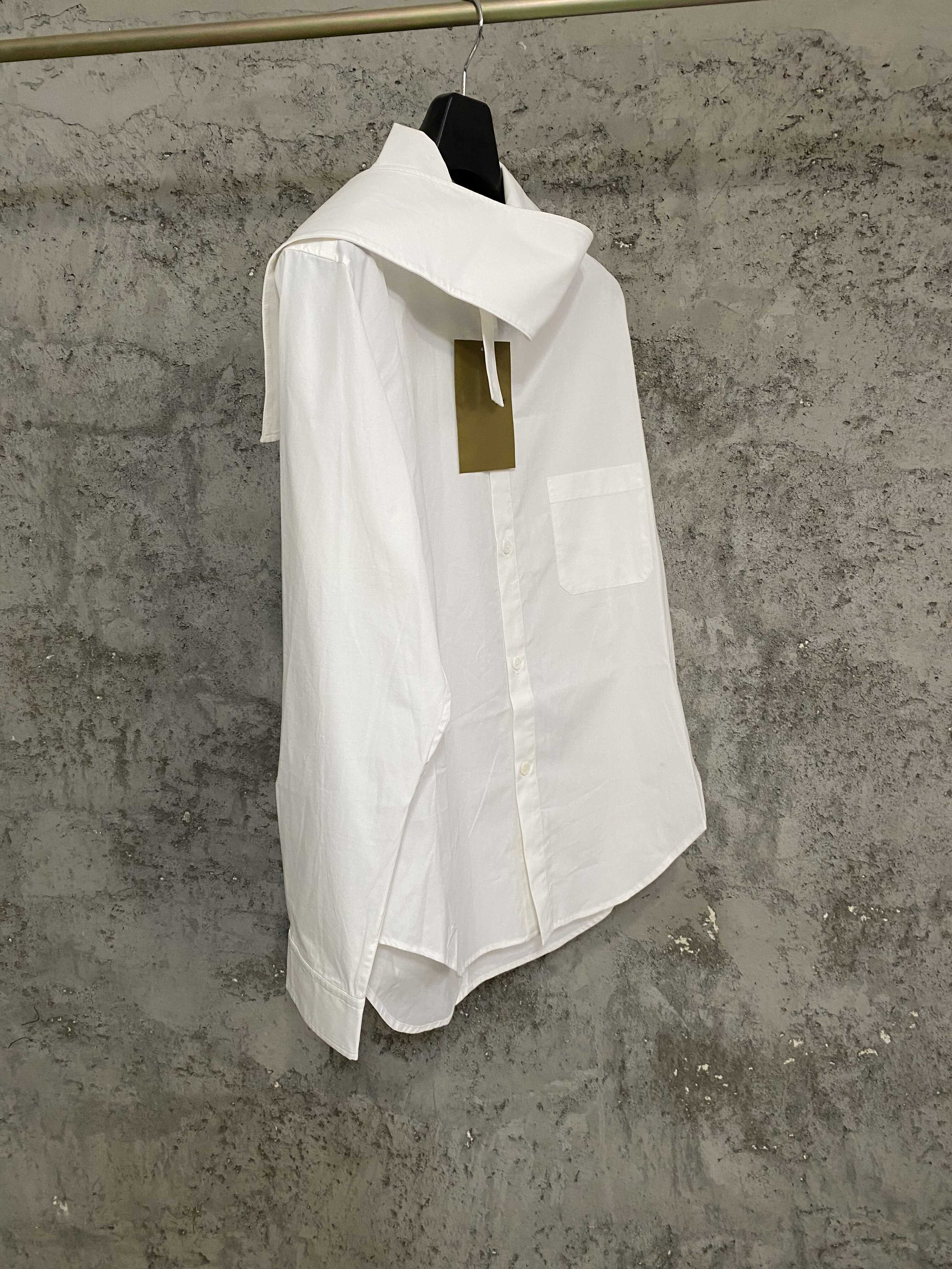 Concevez le col, chemise irrégulière, cellulose, ourlet asymétrique, chemise manteau