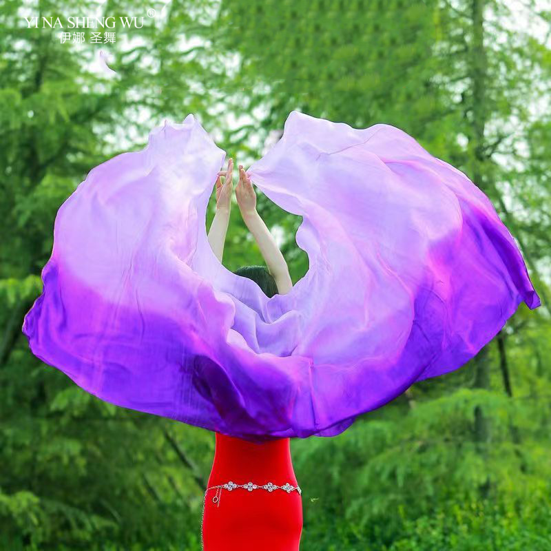 InjDance Performance Solid Document Voile, Châles de danse du ventre, Accessoires de danse du ventre pour femmes et enfants, 1PC, 100%