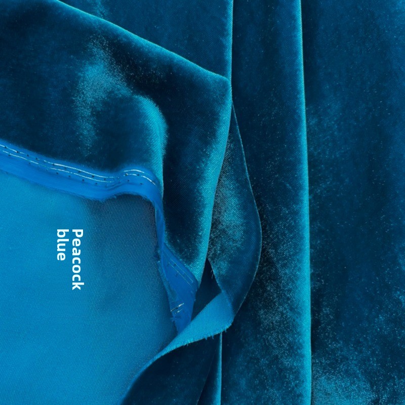 Tissu Blazer en Velours Brûlé Mûrier, Vêtements de Haute Qualité, IQUE cheongsam, Matcha Vert, Trou Bleu, 100%