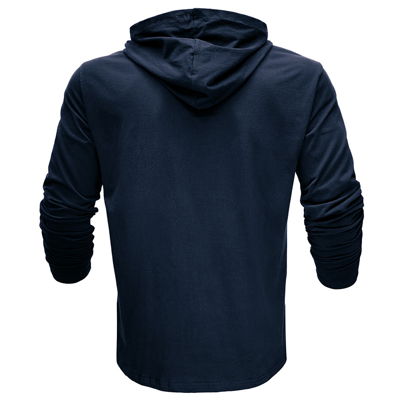 SHiONFA T-shirts à capuche à manches longues pour hommes, kaki, pulls tendance, confortables, élégants, usage quotidien