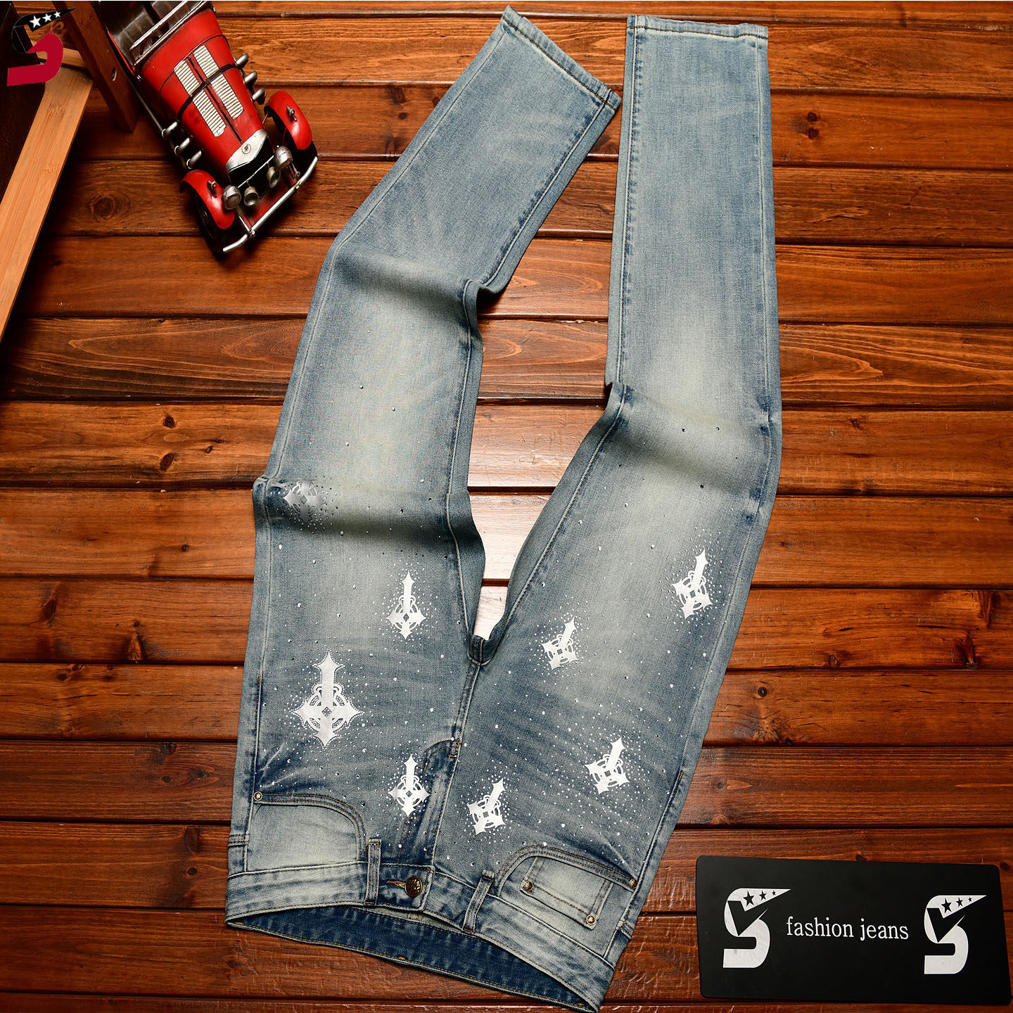 Jeans pour hommes, été, coton extensible haut de gamme, coupe slim, pantalon skinny, délavé, décontracté, tendance, denim, pantalon polyvalent