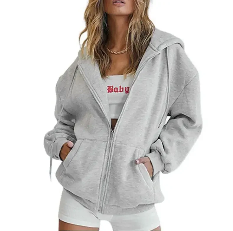 Grande taille cardigan à capuche grunge punk silmY2K haut rock esthétique haute rue décontracté mode urbaine femmes à capuche décontracté à capuche