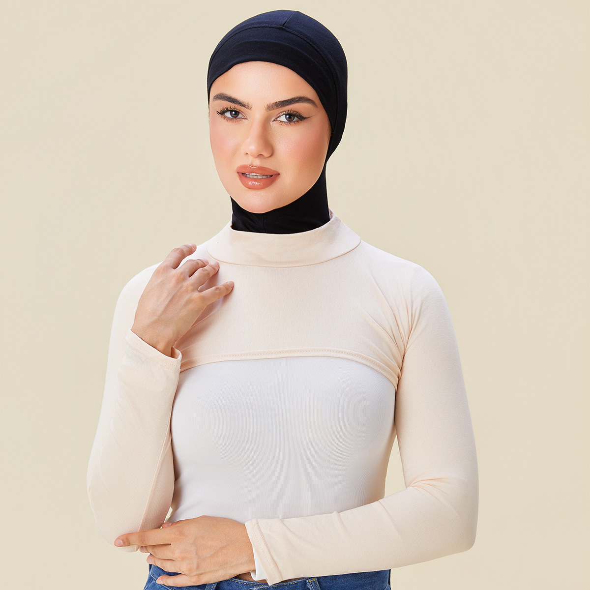 Manchons musulmans en Modal doux, couverture de bras élastique islamique, manches d'épaule pour femme, Protection solaire, manches longues, couleur unie, taille libre