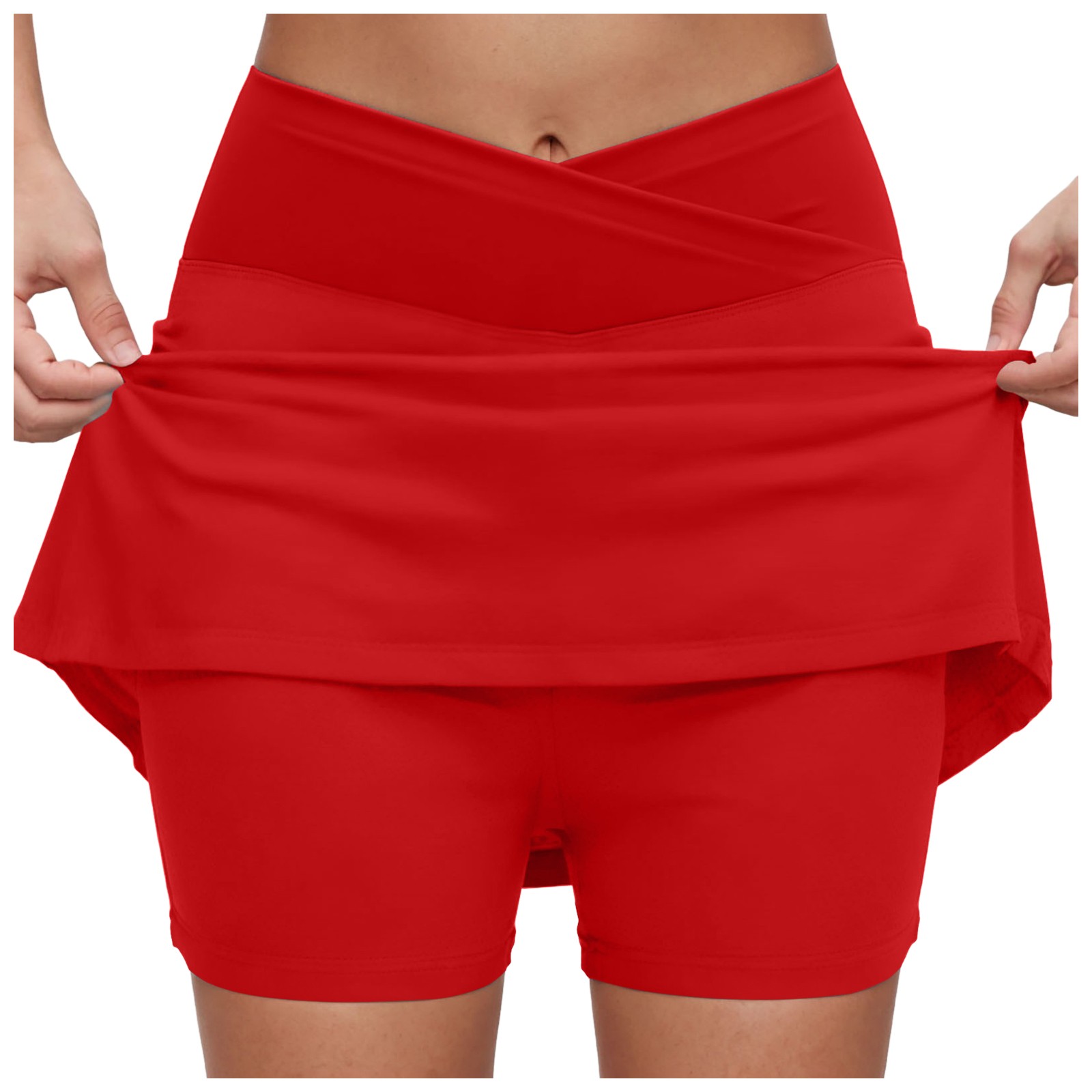 Jupes de sport pour femmes, couleur unie, taille haute, pour course à pied, Tennis, Golf, robe courte respirante avec poches