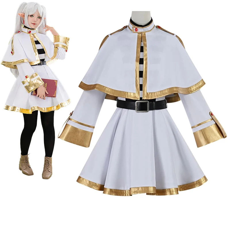 Costume de cosplay Frieren Fantasia, manteau, chemises, tenue de fantaisie pour femmes, vêtements de fête d'Halloween et de carnaval