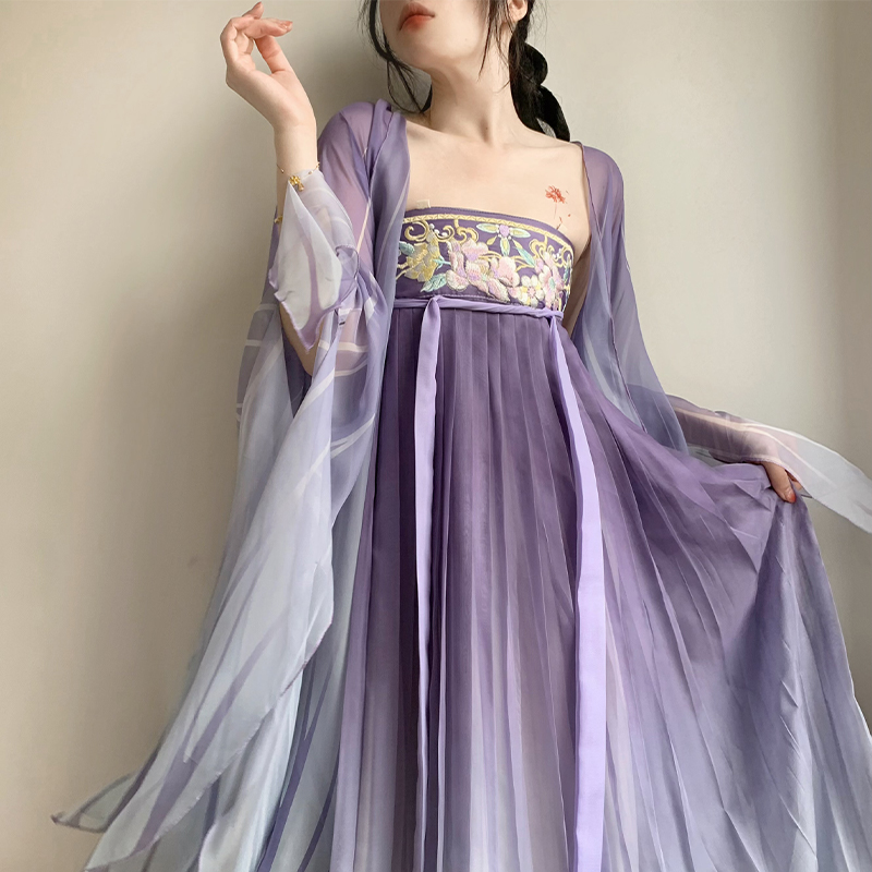 Robe Hanfu pour femmes, Costume de Cosplay féerique chinois ancien, élégant, vêtements de danse de princesse de la dynastie Tang traditionnelle