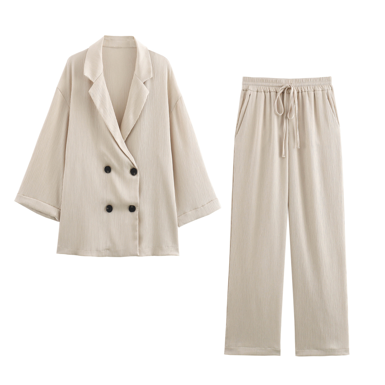 Ensemble veste et pantalon décontractés pour femmes, déformés, trempés, à la mode, style européen et américain, vêtements d'automne, nouveau