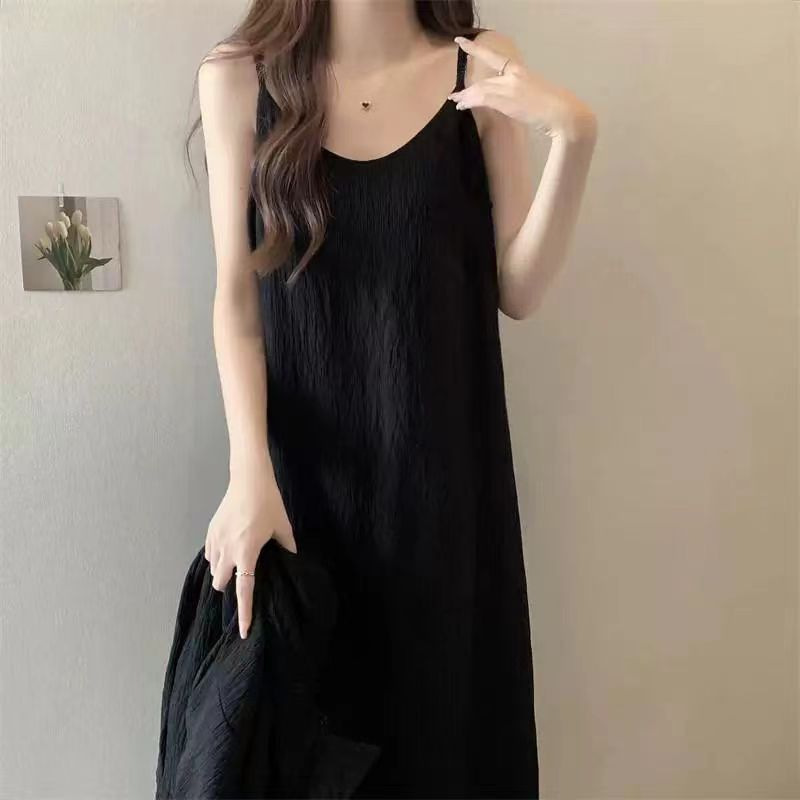 Robe longue d'été pour femmes, style français, bretelles réglables, coupe ajustée, fluide, maxi robe élégante, bohème, plage, cocktail, soirée, usage quotidien.