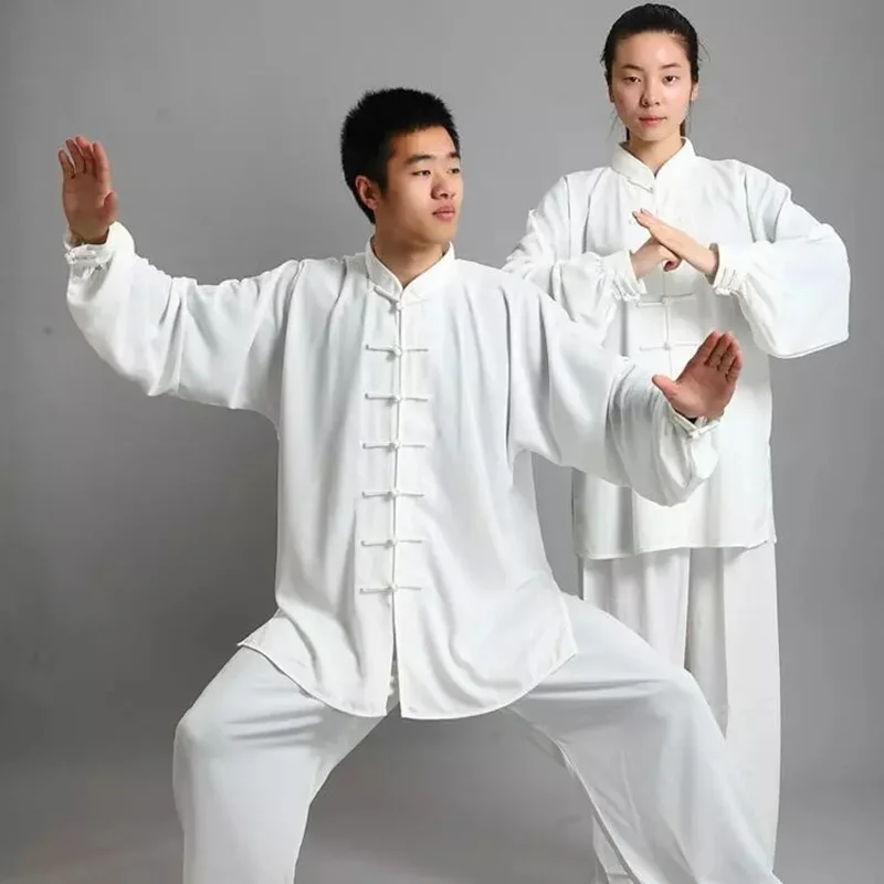Vêtements traditionnels chinois à manches longues pour hommes, uniforme de KungFu, vêtements d'exercice de chapelle Tai, 14 documents, Wushu Taichapel
