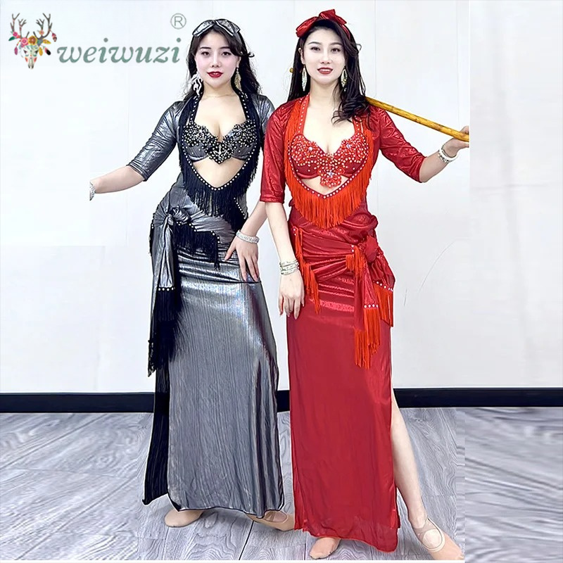 Costume de Danse du Ventre Égyptienne, Robe BALADI Saidi, Robe de Danse Populaire de Groupe, Soutien-gorge Fait Main, Robe SHAABI pour Compétition et Performance