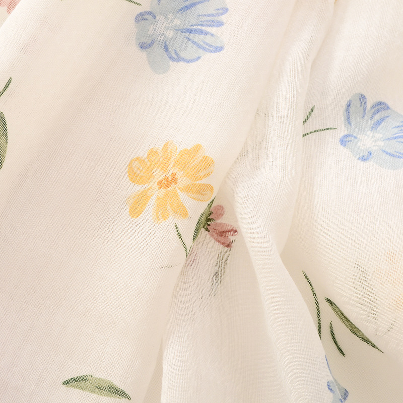 Écharpe à pampilles à motifs floraux, châles en coton doux et longs, foulard rond pour la tête, hijab, nouveau, 2023