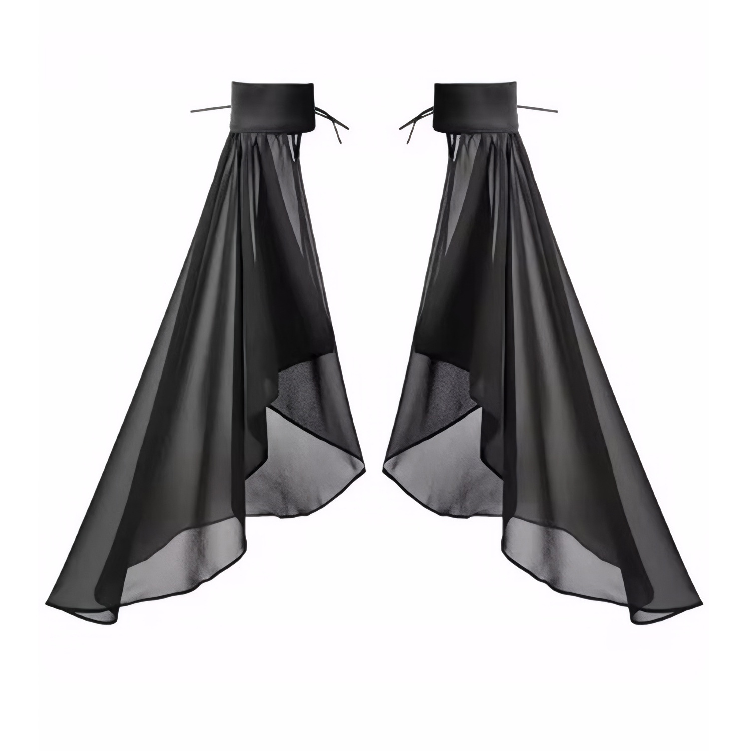 Manchette de mariée en mousseline de soie, manches longues, décorations de robe, couverture des épaules, chauffe-bras pour femmes