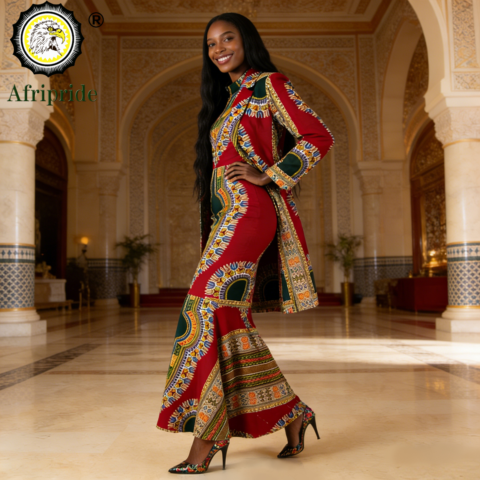 Vêtements africains pour femmes, veste à simple boutonnage et robe Maxi zippée, ensemble 2 pièces, tenues imprimées, tenue Ankara pour dames 2526054