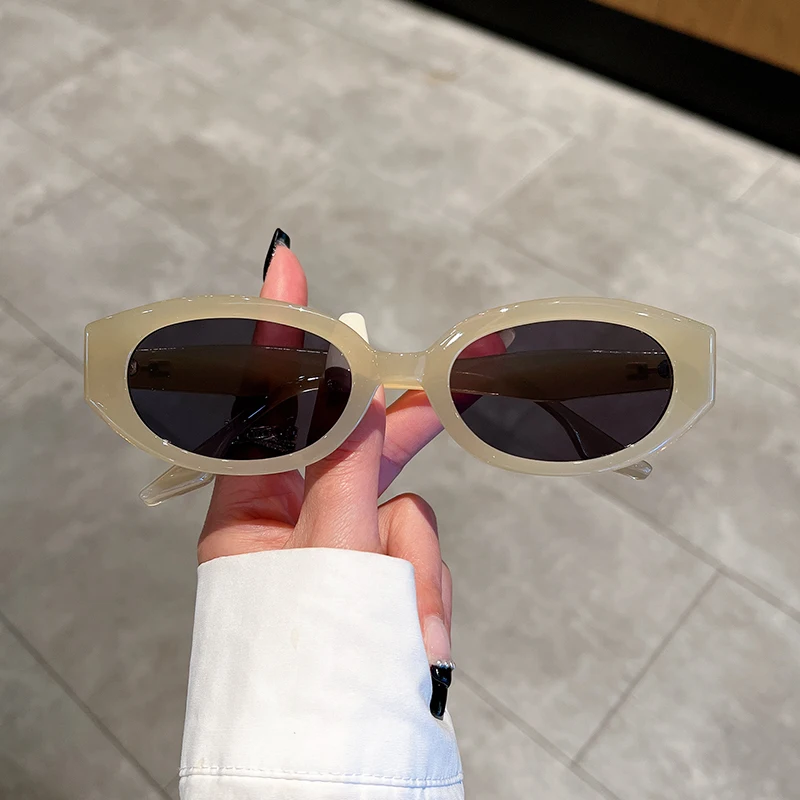 Lunettes de soleil ovales Vintage pour femmes, mode rétro, nouvelle marque de luxe tendance de styliste UV400, lunettes pour dames