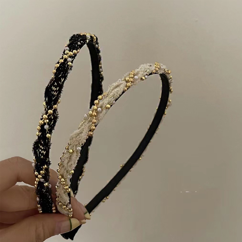 Serre-têtes pour femmes, style coréen, petits nœuds doux et élégants, perles rétro, polyvalents, accessoires de cheveux de luxe de haute qualité