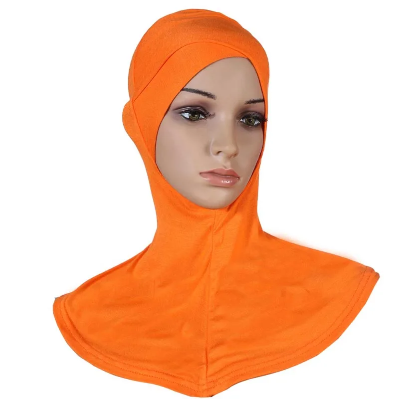Couleur unie croix bonnets chapeau Bonnet sous-écharpe femmes musulman écharpe instantanée Hijab islamique foulard Amira Ninja Ninja casquette Turban