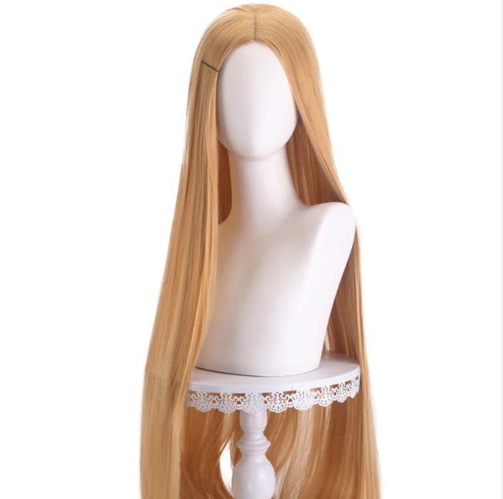 Perruque de princesse à cheveux longs pour femme, style Anime Tangled Rapunzel, perruques de cosplay pour adultes, perruques à cheveux longs pour carnaval et Halloween