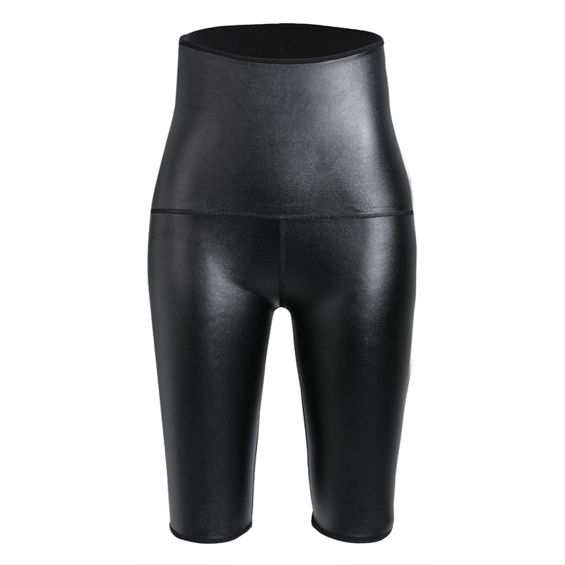 Short taille haute en cuir PU noir pour femme, legging sexy, pantalon de fitness, collant d'entraînement, legging de sport, jogging