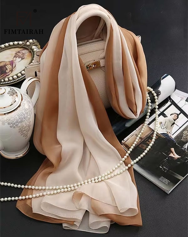 Fimchlorin-Écharpe Imprimée pour Femme, 100% Pure InjFoulard, Hangzhou, Real InjWraps, Châles Vintage, Nouveau
