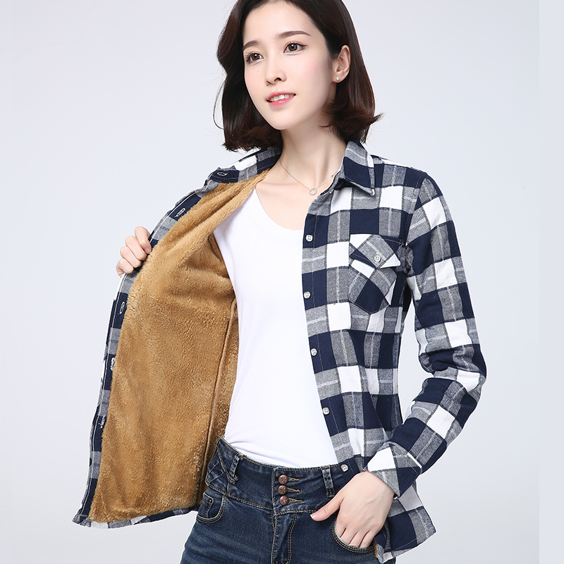 2025 hiver nouveau femmes chaud chemise à carreaux manteau décontracté polaire velours Plus veste épaisse hauts collège Style femme vêtements d'extérieur