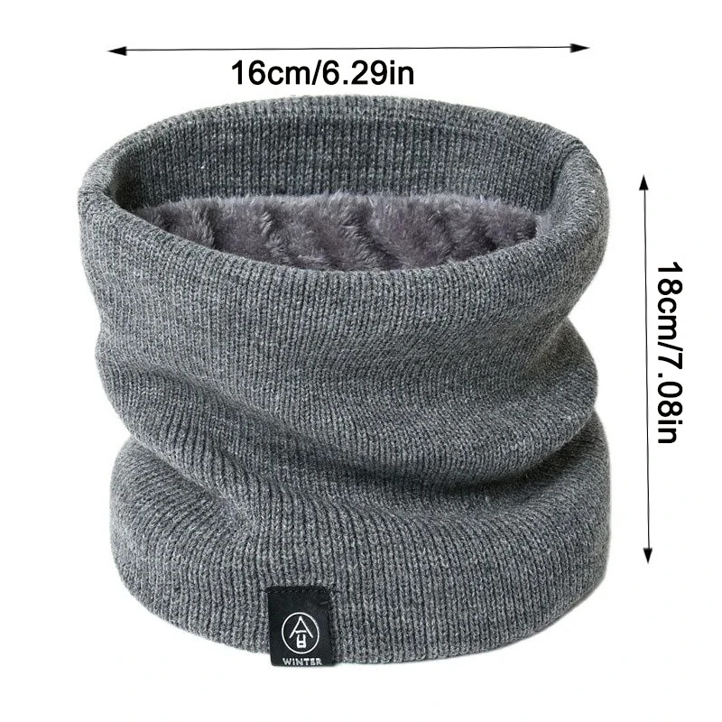 Écharpe tricotée unie pour femme, style cachemire, cache-cou d'hiver chaud et épais, unisexe pour homme et femme