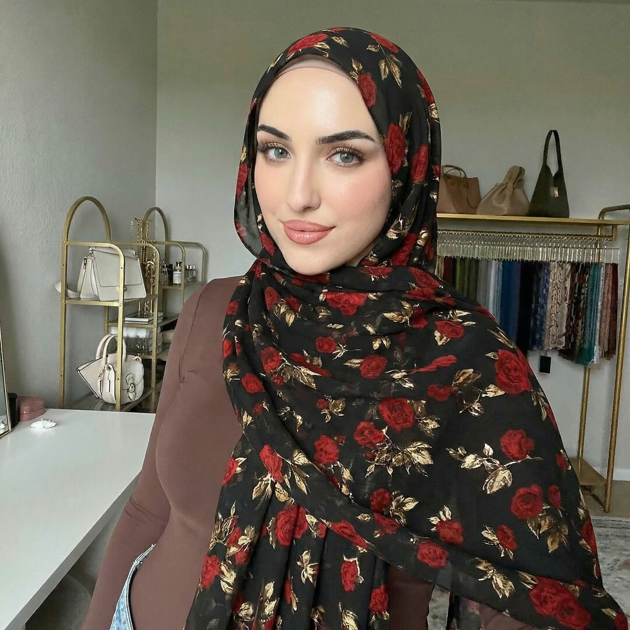 2026 Foulard Hijab en Jersey Imprimé, Châle, Voile, Turban, Écharpe pour Femme Musulmane, Islamique, Arabe