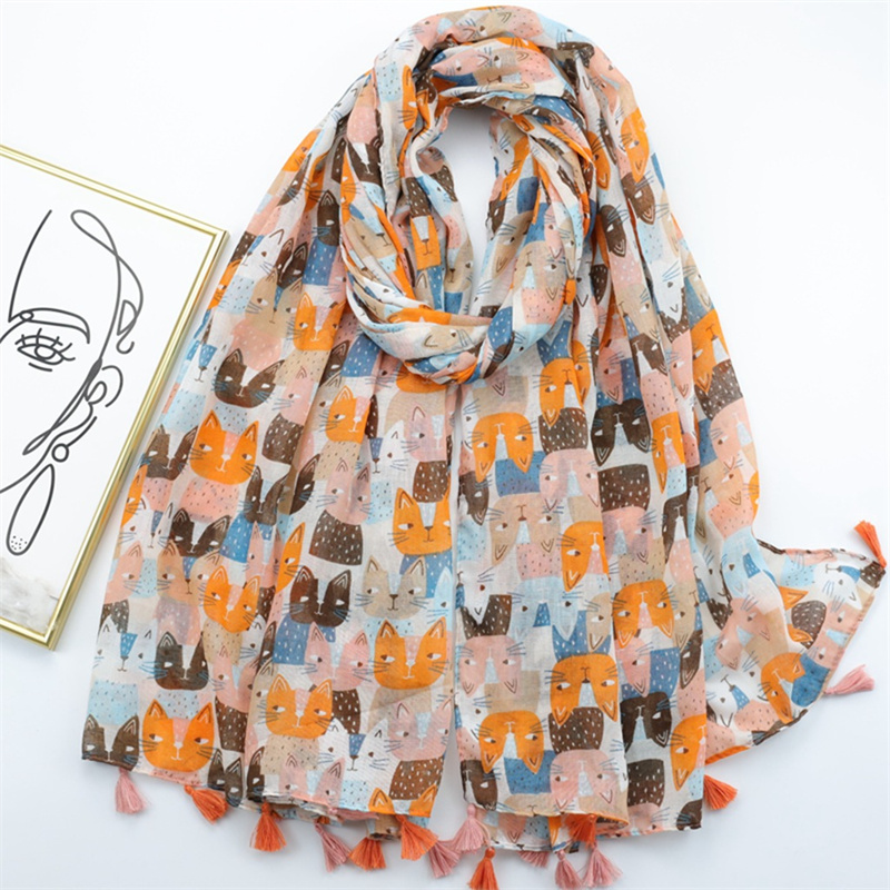 Automne mode encre peinture florale gland Viscose châle écharpe dame haute qualité Wrap Pashmina étole Bufandas musulman Hijab Sjaal