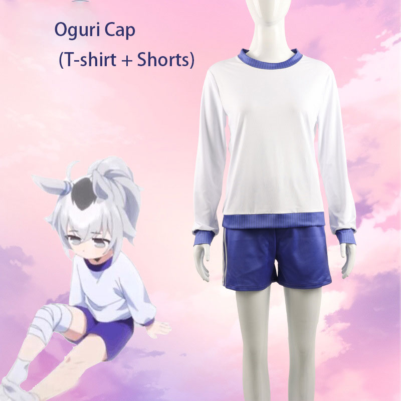 Costume de cosplay Anime Oguri Cap Pretty Derby, survêtement bleu, vêtements de sport, tenue de gymnastique, costume de fête Kawaii pour femme, vêtements décontractés