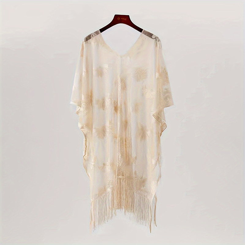 Châle en Dentelle Florale pour Femme, Foulard Rond pour la Tête, Poncho de Plage, Protection Solaire Élégante, Respirante, pour l'Extérieur, pour Mariage, Bandeau de Sauna, Photo