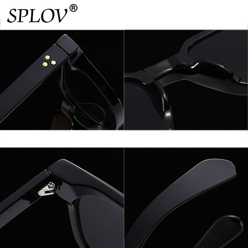 Lunettes de soleil carrées de luxe pour hommes, dégradé de mode, nuances de conduite, Vintage, vert, Rivets tendance, UV400