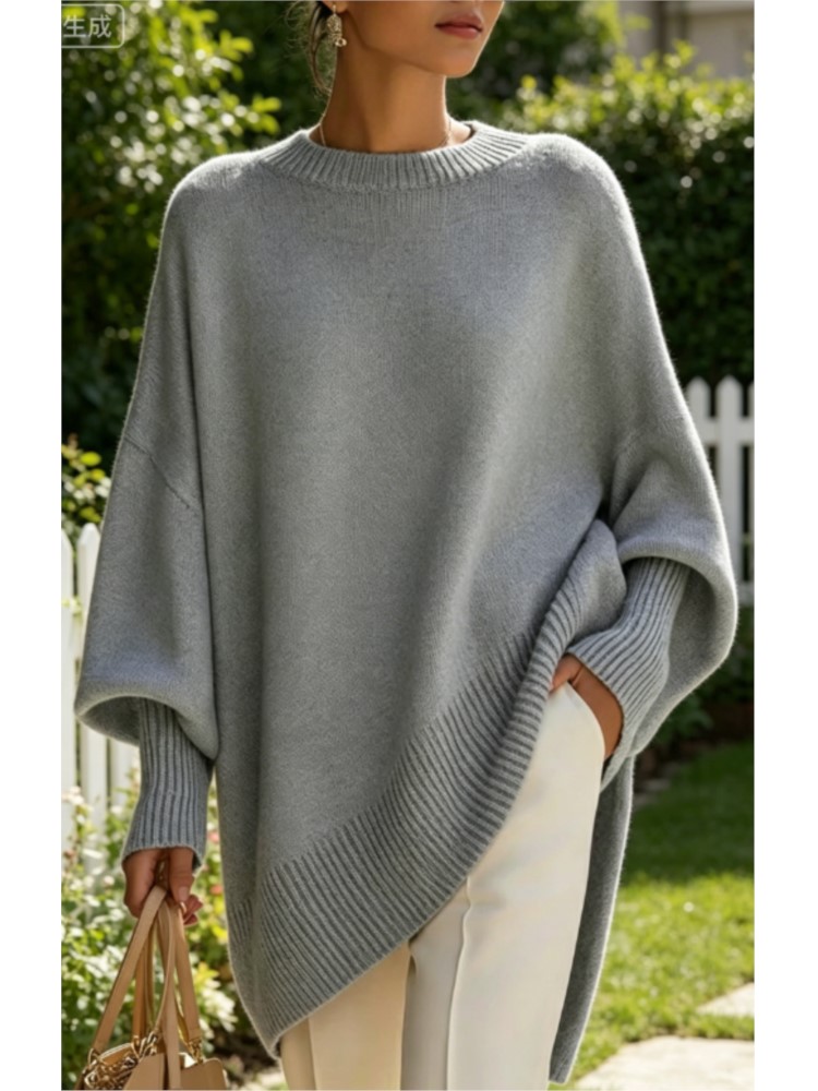 Pulls pour femmes, mode automne et hiver, col rond, pull décontracté pour tous les jours, style décontracté, couleur unie, pull confortable