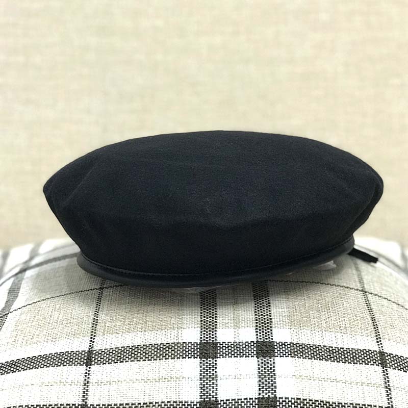 Béret en cuir PU pour femme et homme, chapeau de peintre de Style britannique, bérets en laine d'hiver