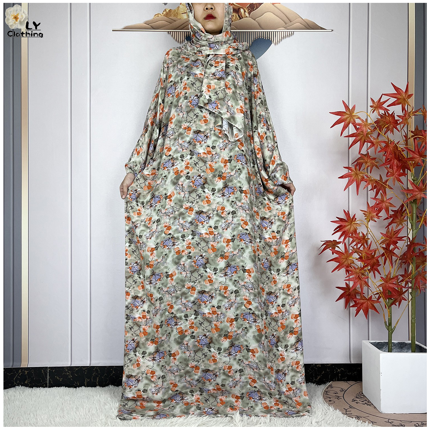 Nouveau vêtement de prière musulman du Ramadan Abayas de dame dubaï turquie moyen-orient Femme Robe Abaya africain coton vêtements islamiques en vrac