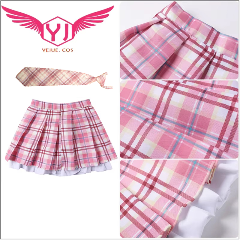 Costume de cosplay Ebisu Kofuku, jupe rose pour fille, uniforme JK, ensemble pull et chemise, robe de scène, ensemble de tenue d'Halloween