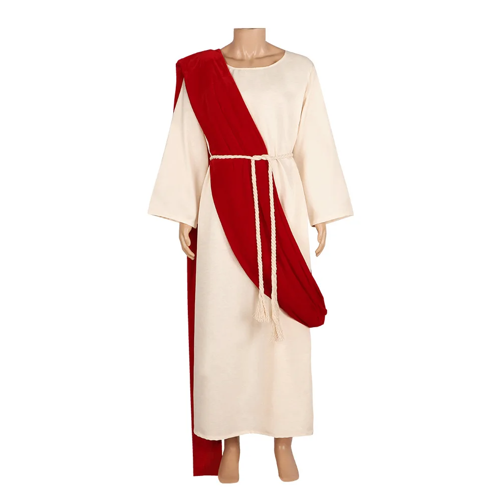Jésus Christ prêtre romain moine Cosplay Costume Halloween Costume grec adulte Religion nonne Toga Robe Robe tenue catholique pour hommes