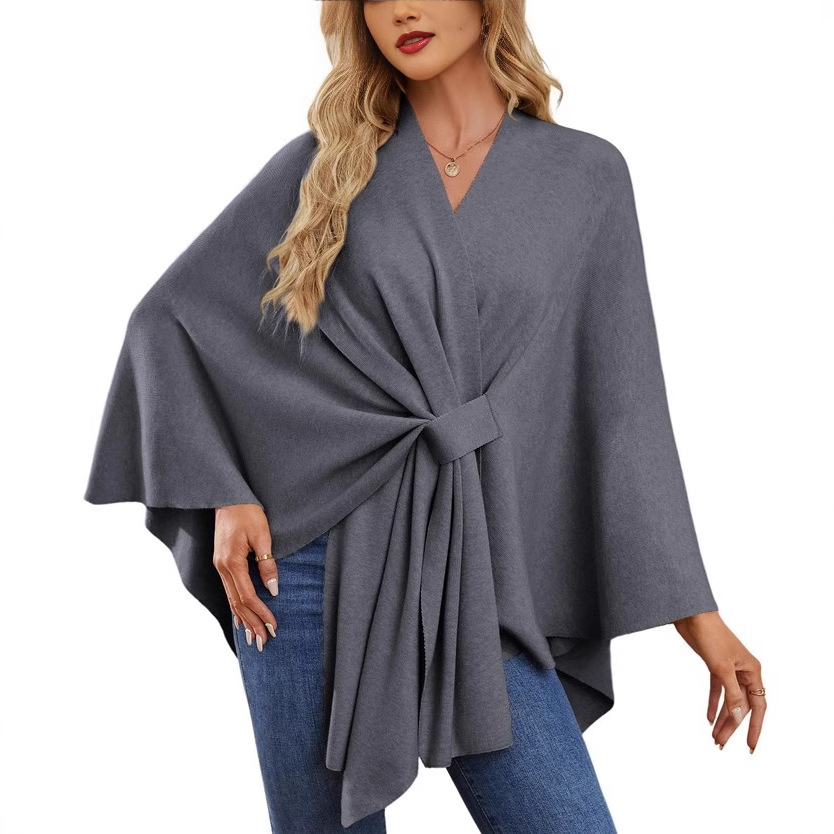 Châle élégant enveloppe doux ouvert sur le devant Poncho pull livraison directe femmes automne châle enveloppes hiver Cape Ponchos automne voyage tenues