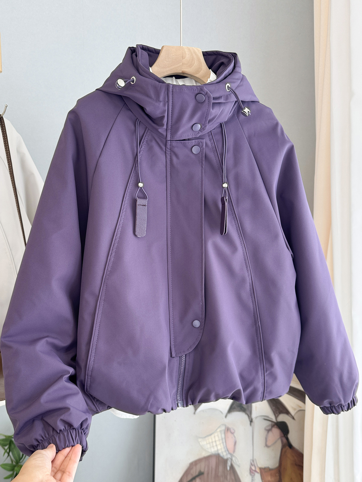 Veste matelassée en coton pour femme, style coréen, coupe ample, amincissante, décontractée, collection Printemps 2026, tendance, coupe-vent et imperméable