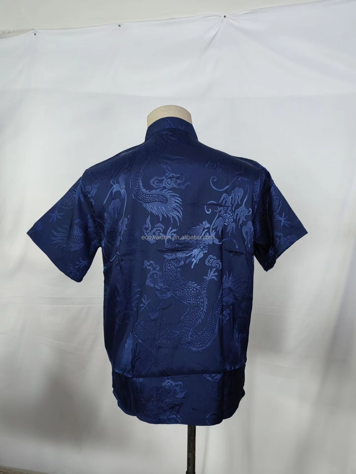 Vêtements traditionnels chinois pour hommes, costume Tang rouge Hanfu, chemise à manches courtes, Vintage Kung Fu chinois, hauts brodés