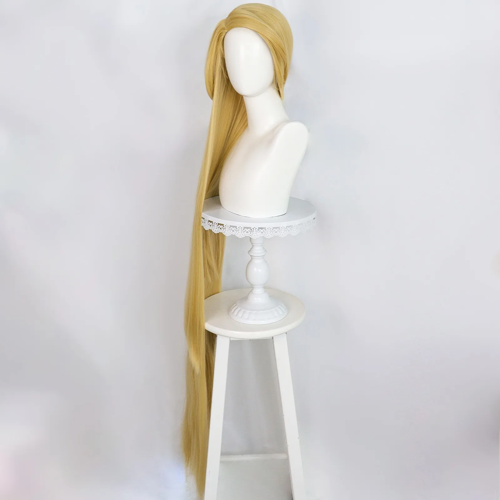 Perruque Cosplay Raiponce Princesse pour Femme, Cheveux Blonds Plus Riches, Halloween, Play 303