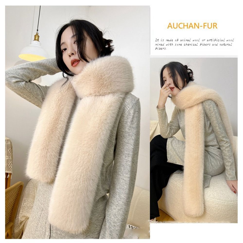 Décor de fourrure 6 couleurs 180cm fausse fourrure longue écharpe épaisse moelleux peluche luxe enveloppes châle Vintage dames foulards fête