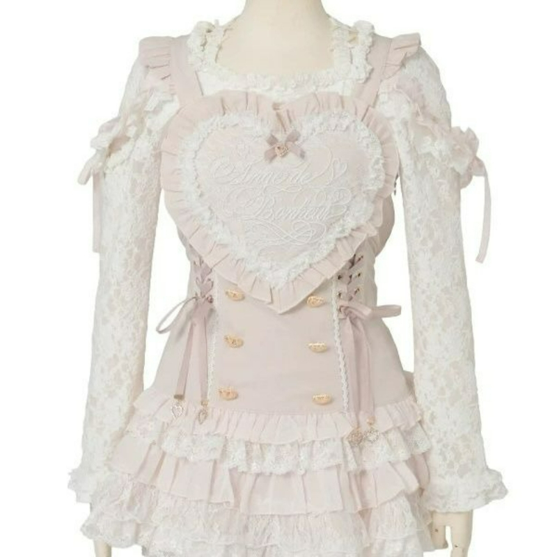 Ensemble de robes Lolita de style japonais pour femmes, vintage, avec dentelle, broderie, nœud, à carreaux, bretelles, style Harajuku Y2k, jupes mini à volants effet gâteau