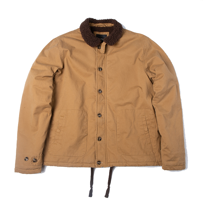 Haute qualité 100 coton vintage USN WW2 USMC épais sherpa polaire vêtements d'hiver kaki travail militaire blanc N1 pont veste pour hommes