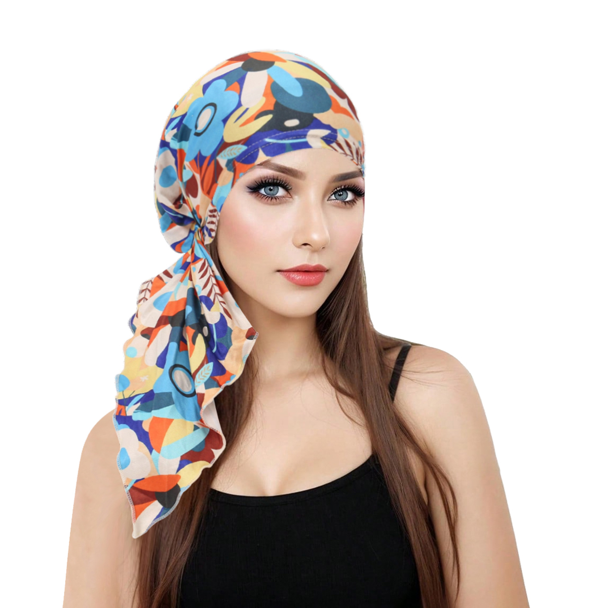 Nouveauté 2026 : Hijabs et turbans imprimés pour femmes musulmanes, foulards à longue traîne, bonnets hijab élastiques et respirants, bonnets chimio pour femmes et filles